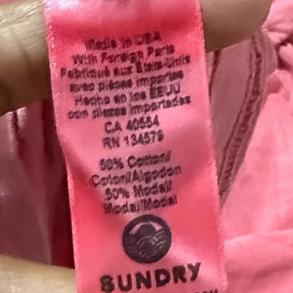 Anthropologie Sundry Pink Tiered Maxi Dress Sz large L - Picture 7 of 8